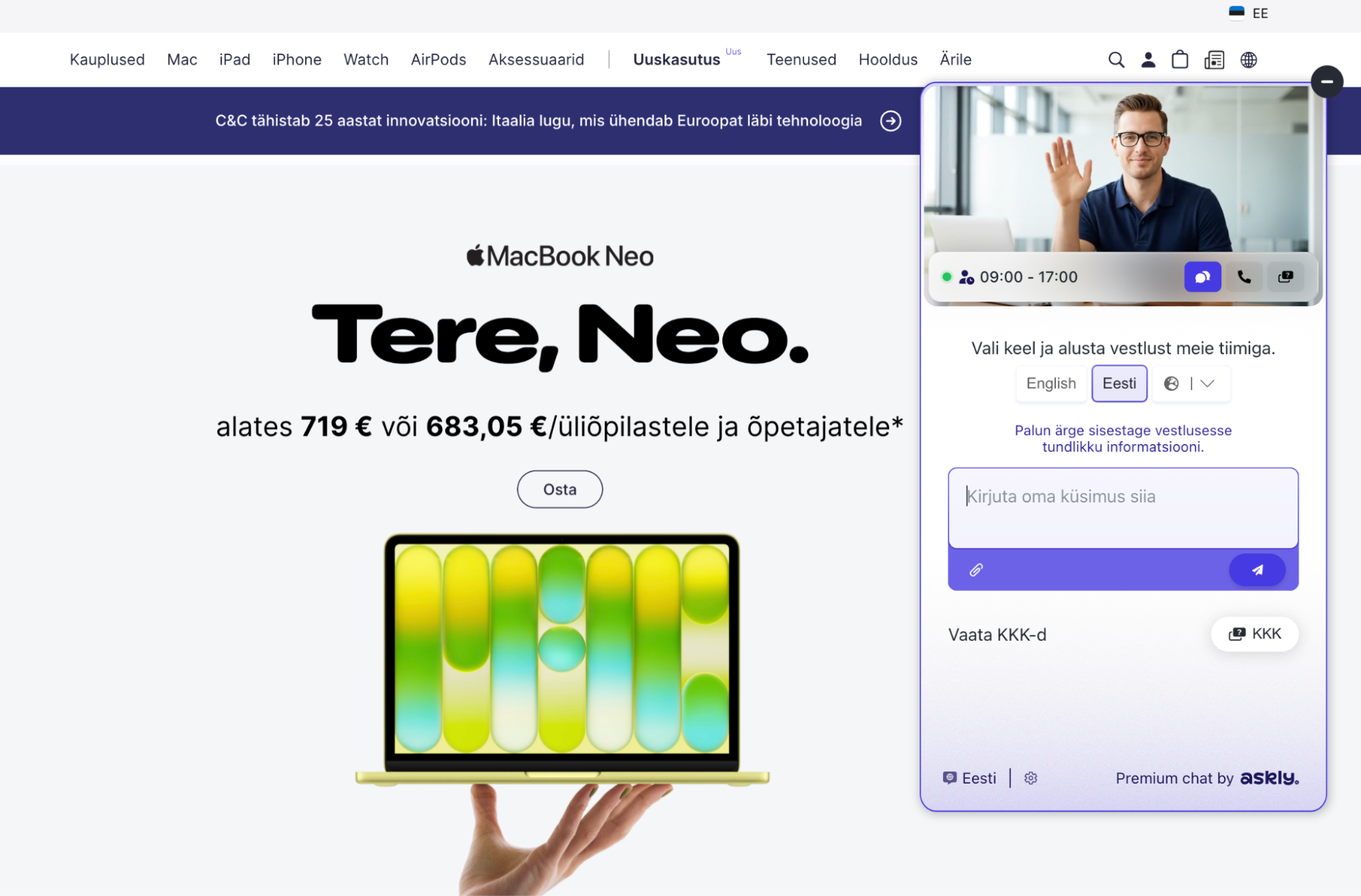C&C Eesti: klienditoe sisse ehitatud usaldus
